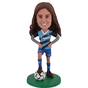 Female Soccer Bobblehead custom